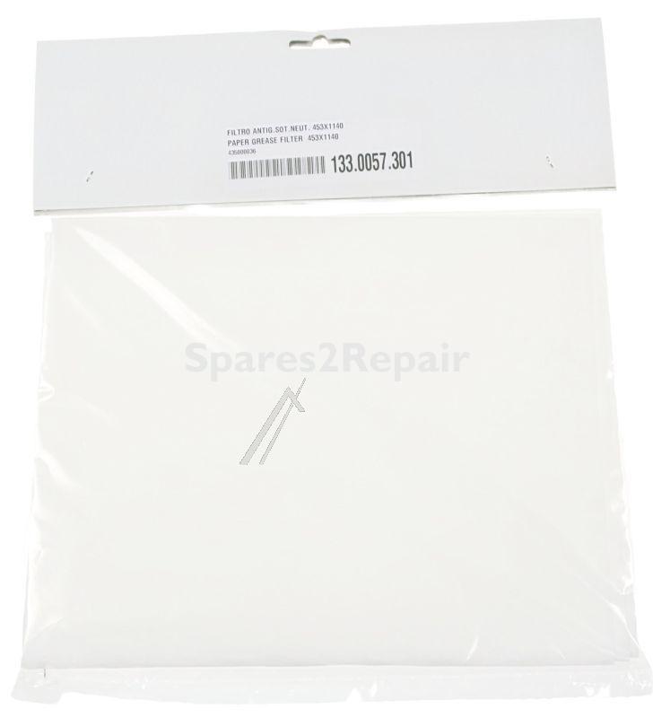 Faber Roblin Grease Filter - 133 0057 301 Paper Grease Filter 453x1140