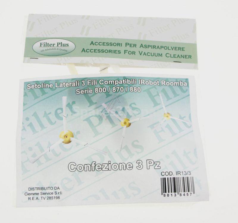 Eurofilter Vacuum Cleaner Nozzle - Ir13-3 3-armed Side Brush 3pcs Alternative For Roomba 8xx-9xx