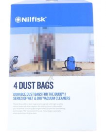 Nilfisk Vacuum Cleaner Bags - 81943048 Dust Bag 4 Pcs For Buddy Ii