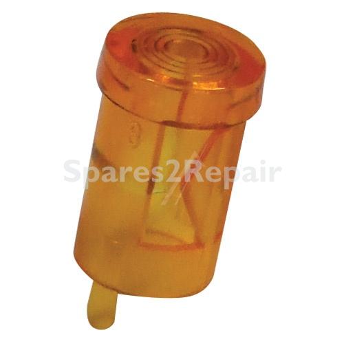 Glass Lamp Cover - C00341779 481946279854 Lens Orange [Whirlpool Indesit]
