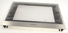 Whirlpool Oven outer Door - C00522028 488000522028 Ext Glass+mounting Rails Gebl