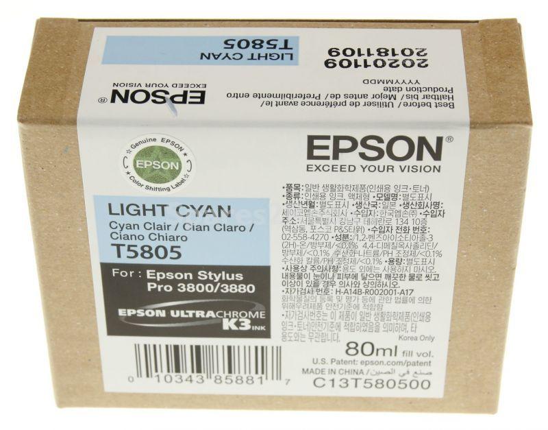 Epson Cartridge - T580500 C13t580500 Ink Cartridge Light Cyan 80ml