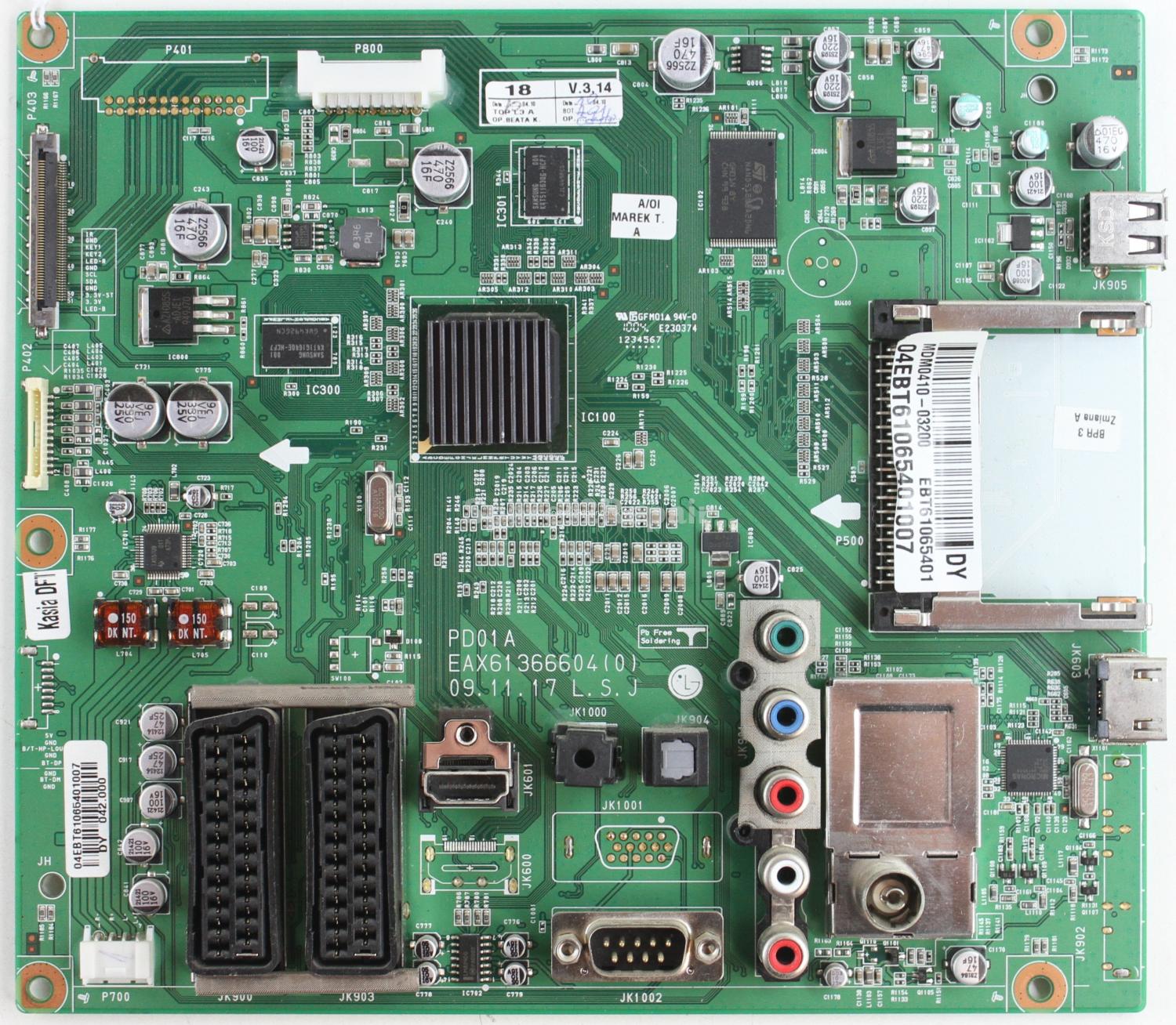 LG 60PK250 - Main AV - EAX61366604(0) - EBT61065401 - PD01A