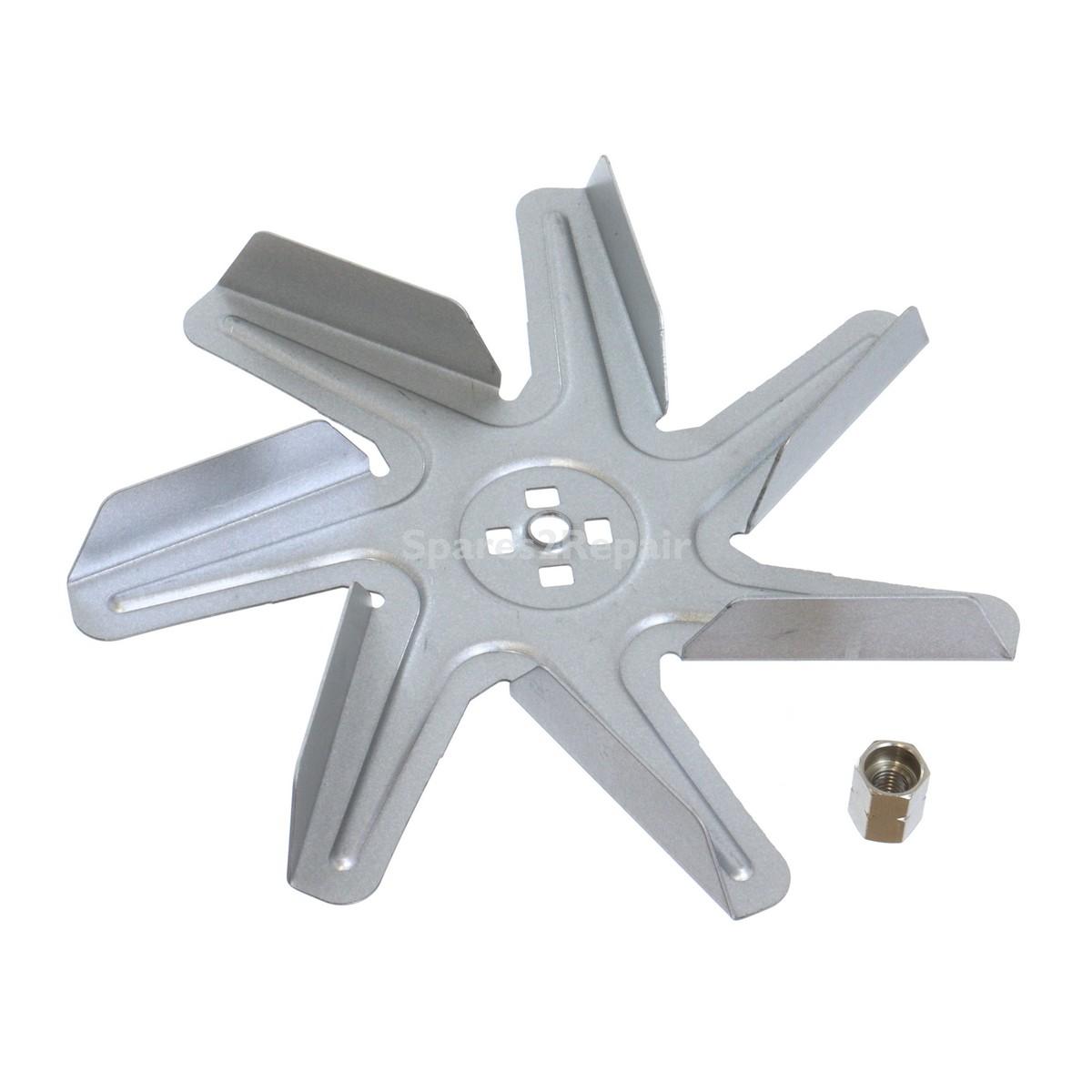 Compatible for Bosch, Neff, Siemens Multi-Model Fitting 150mm Fan Oven Fan Blade & Fixing Nut Set for 100-BS-38250 Type Motor