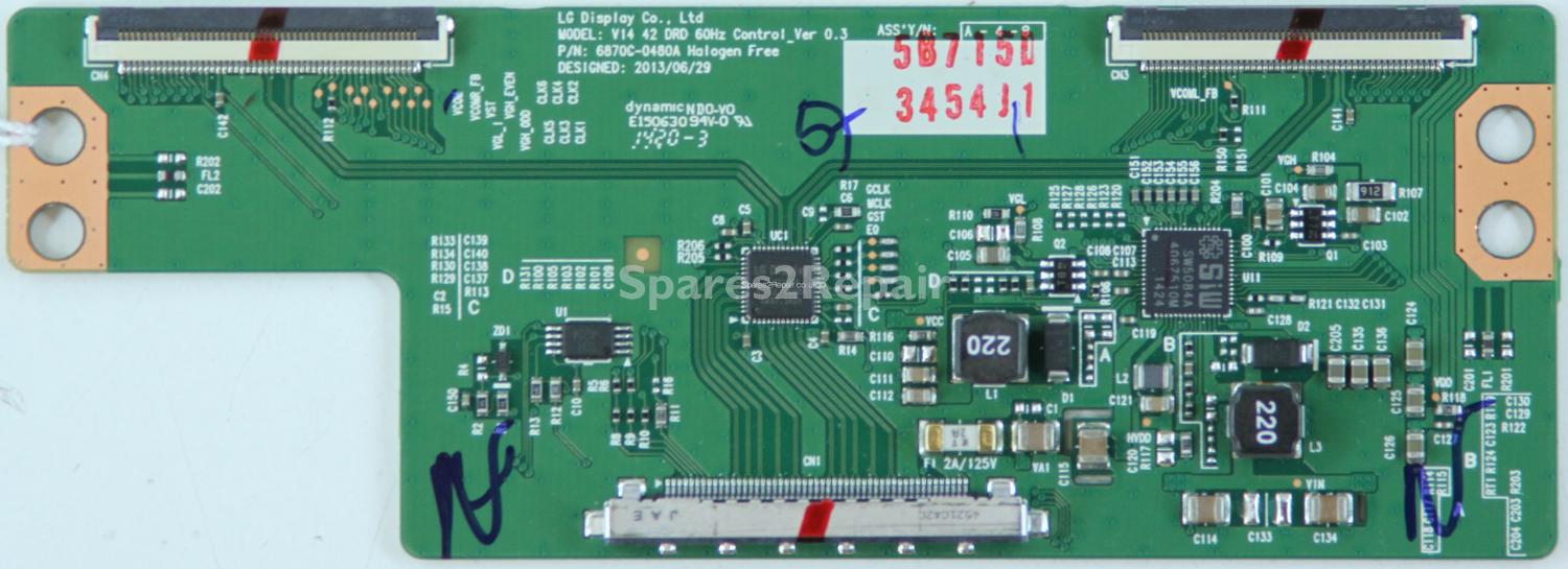 Panasonic TX-42AS500B - T-Con - 6871L-3454J - 6870C-0480A - V14 42 DRD 60Hz Control_Ver 0.3