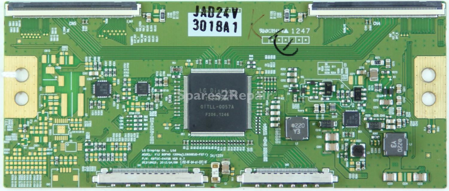 Panasonic TX-L60DT65B - T-Con - 6871L-3018A - 6870C-0425B - VER 0.7 - V12 50FHD 120Hz(LC500EUD-FEF1)