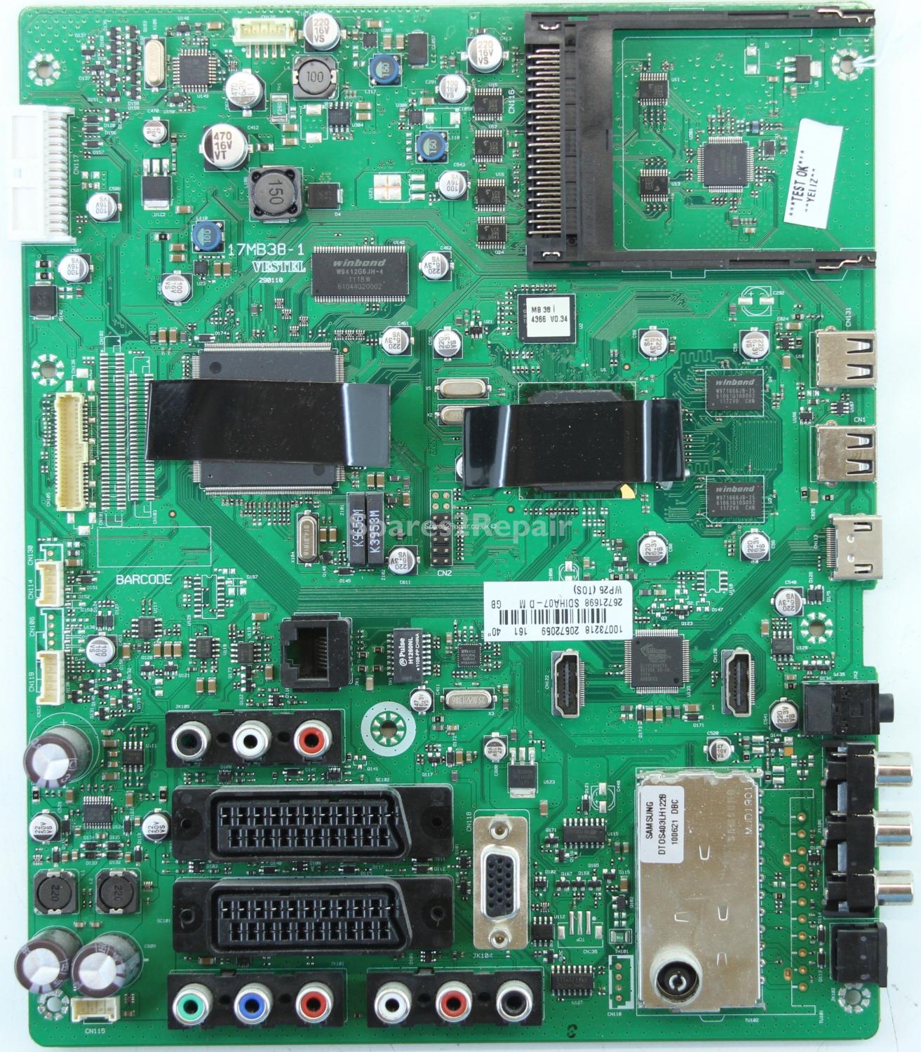 Toshiba 40BV801B - Main AV - 17MB38-1 - 290110 - 20572059